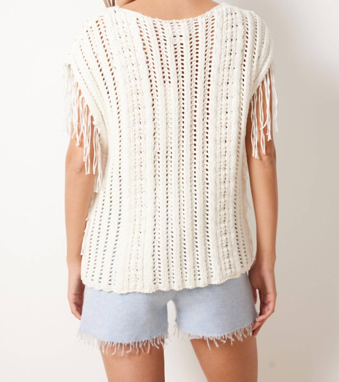 Not Shy - Cotton Fringe Knit Vest