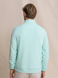 SOUTHERN TIDE Sandy Cove Pique Quarter Zip Top in gulf shores - men's sweater - alternate view