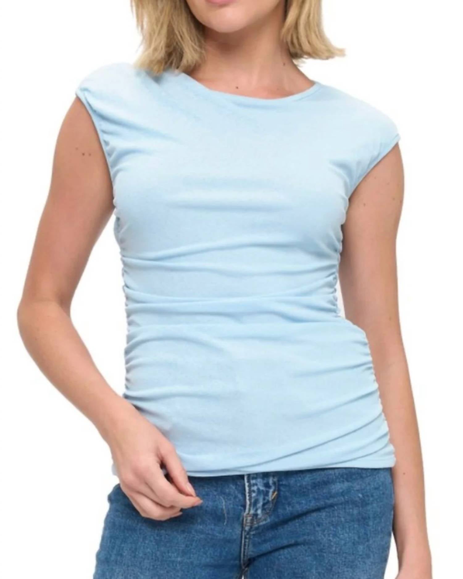 Ariella - Ruched Short Sleeve Top