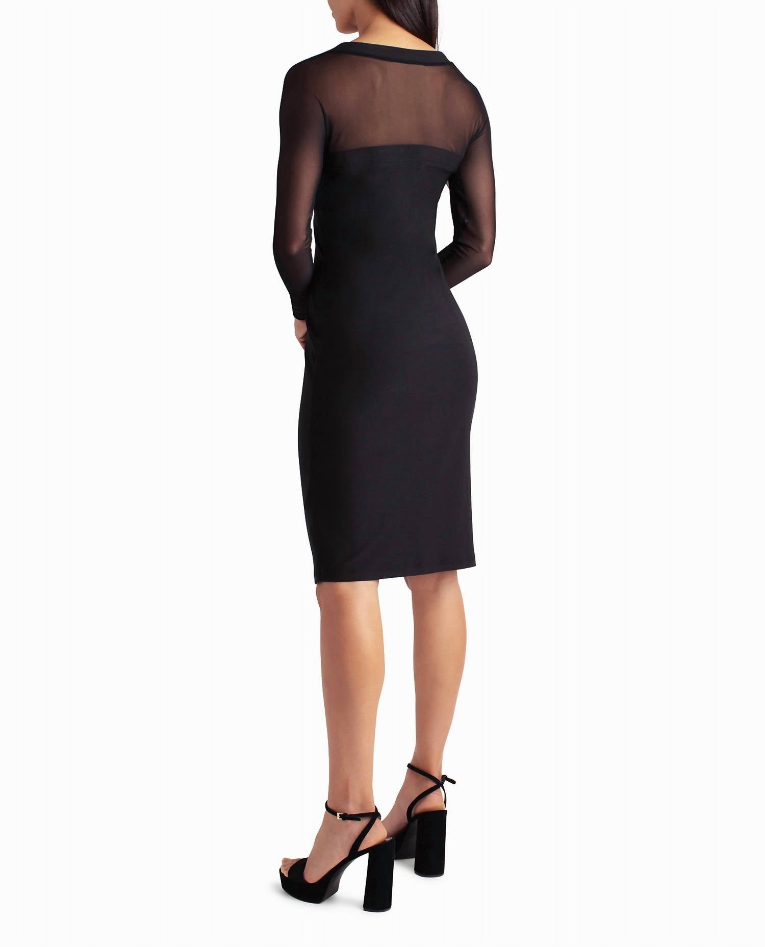 Nicole Miller - Naomi Long Sleeve Midi Dress