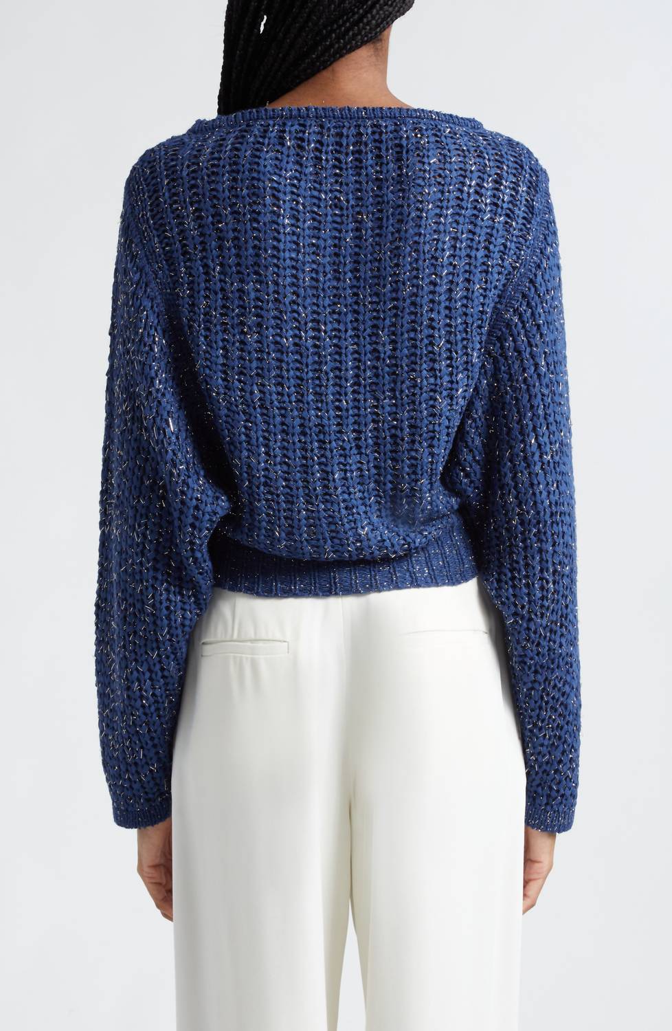 Ramy Brook - Clea Metallic Boat Neck Sweater