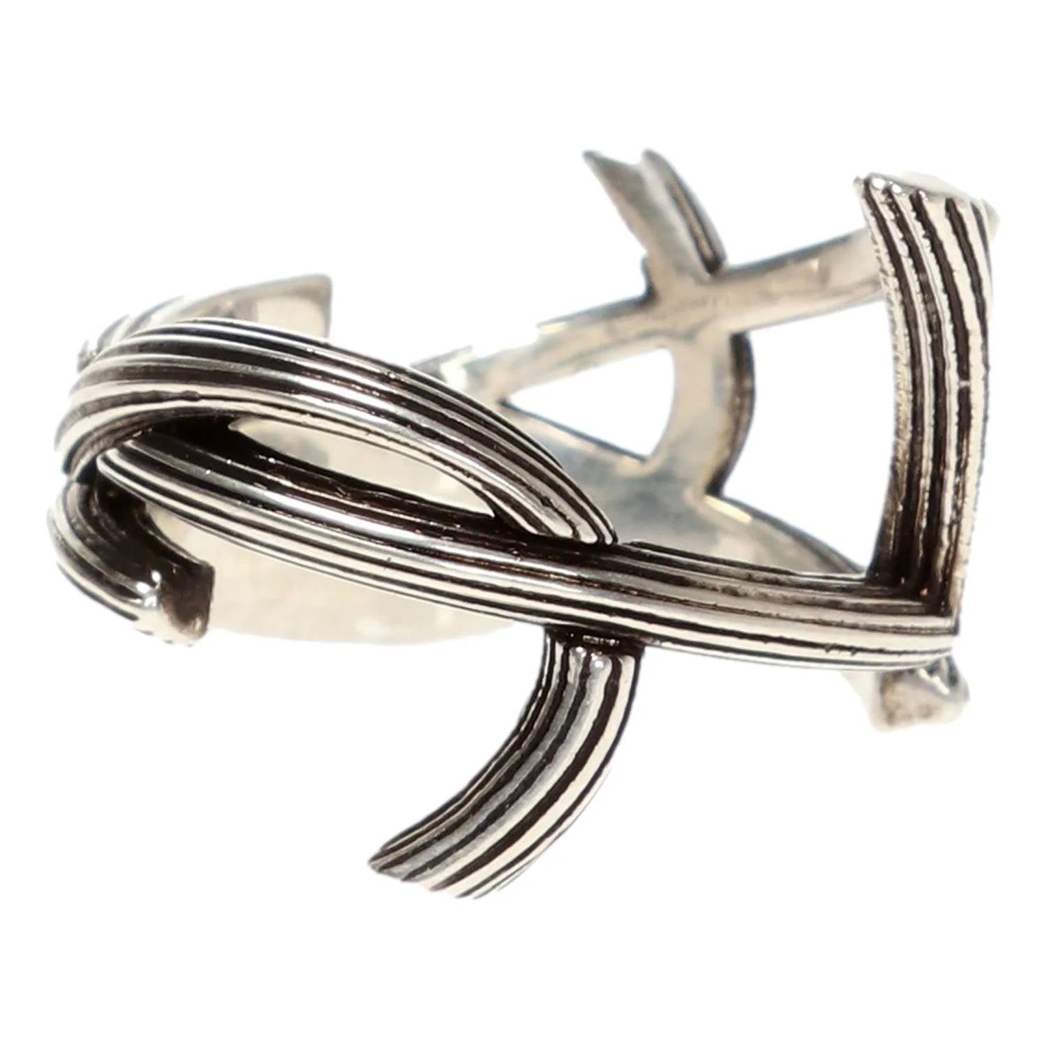 Saint Laurent - Women's Monogram Brass Ring