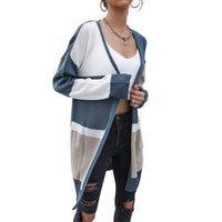 Lily Clothing - Long Color Matching Sweater Coat