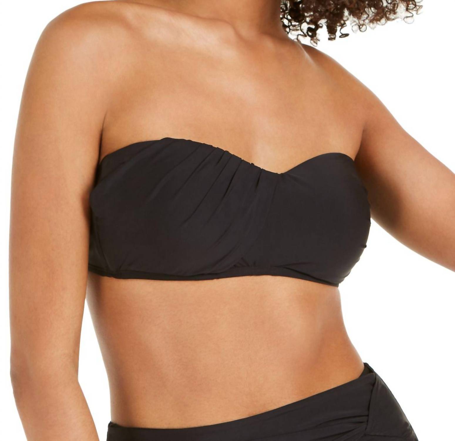 Dkny - Draped-Front Bandeau Bikini Top