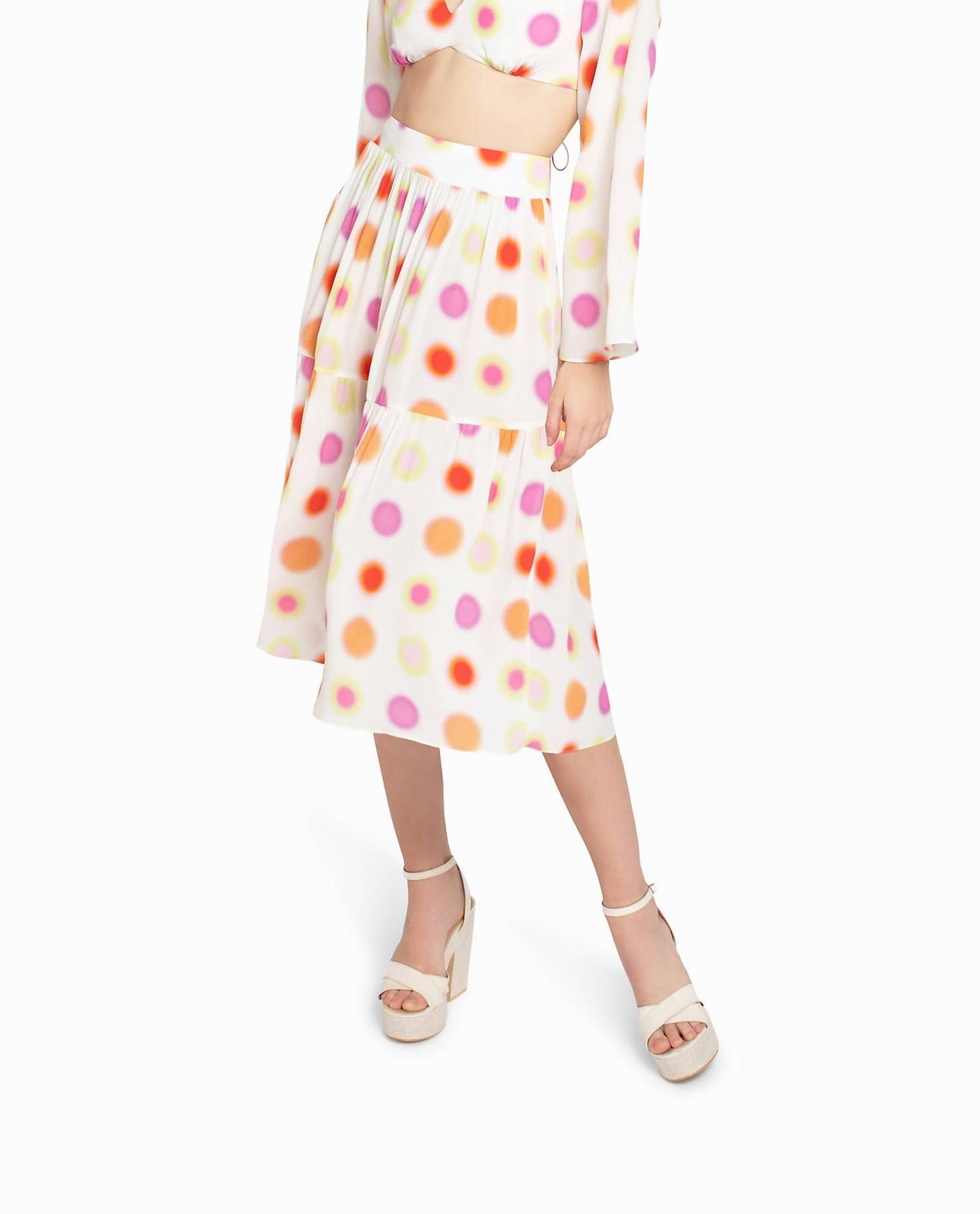 Nicole Miller - Radiant Aura Silk Midi Skirt