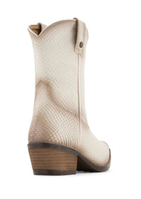 Forastero Women's Ankle Leather Boots in bone - women's shoe - detail view