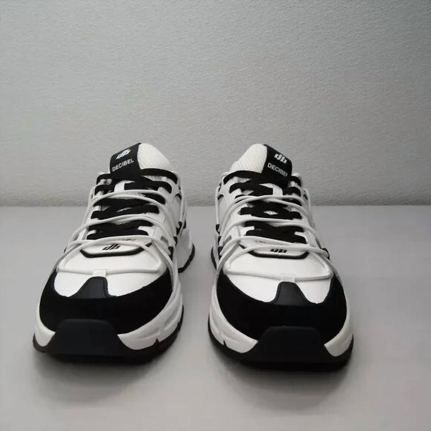 DECIBEL Men's Casual Comfort Lace Up Sneakers in white black - men's sneaker - view 4