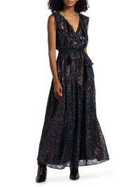 Marie Oliver - Francine Metallic Silk Maxi Dress