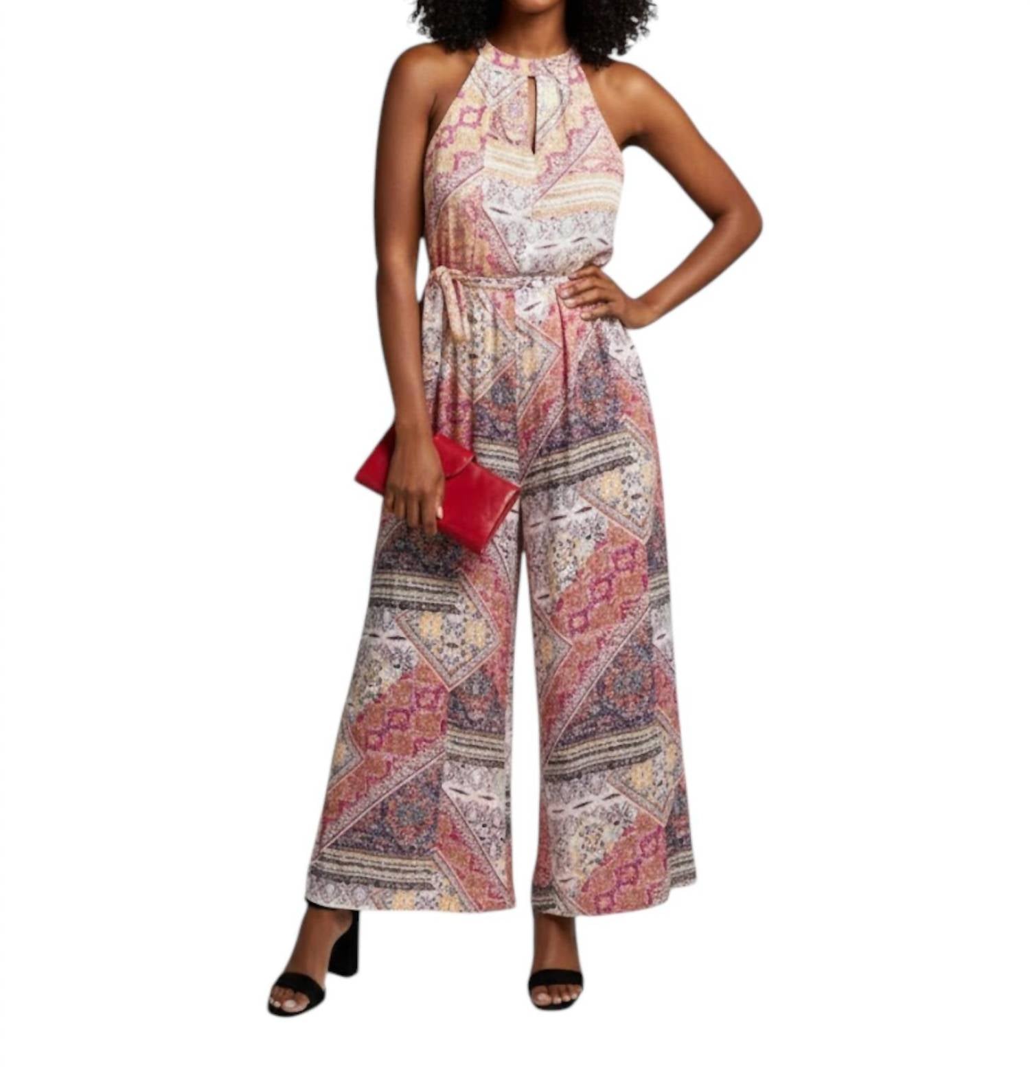 Mystree - Halter Style Bleached Jumpsuit