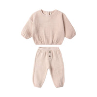 Quincy Mae - Girl's Textured Sweat Set