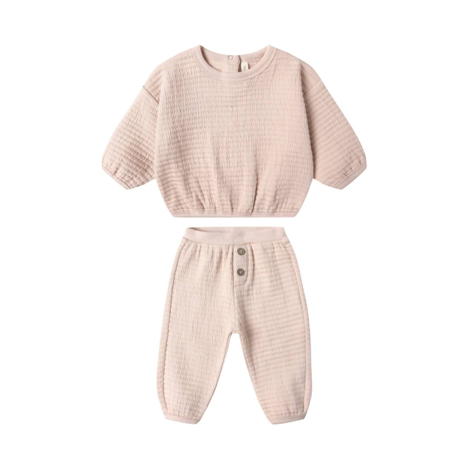 Quincy Mae - Girl's Textured Sweat Set
