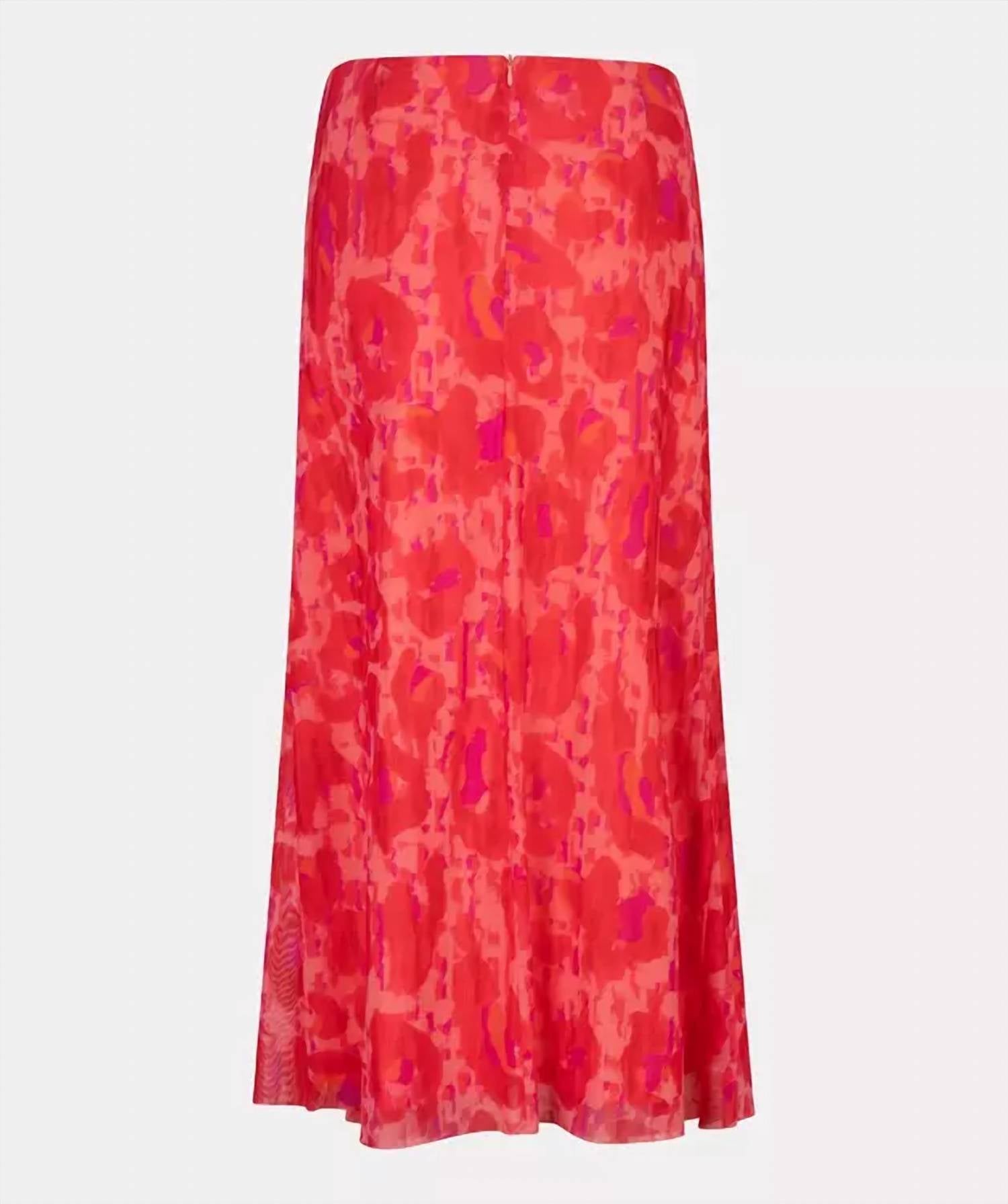 Esqualo - Fancy Animal Print Mesh Skirt