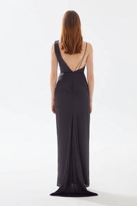 Tarik Ediz - Betty Asymmetrical Shouldered Draped Taffeta Dress