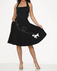 Orchid Bloom - Embroidered Poodle Skirt