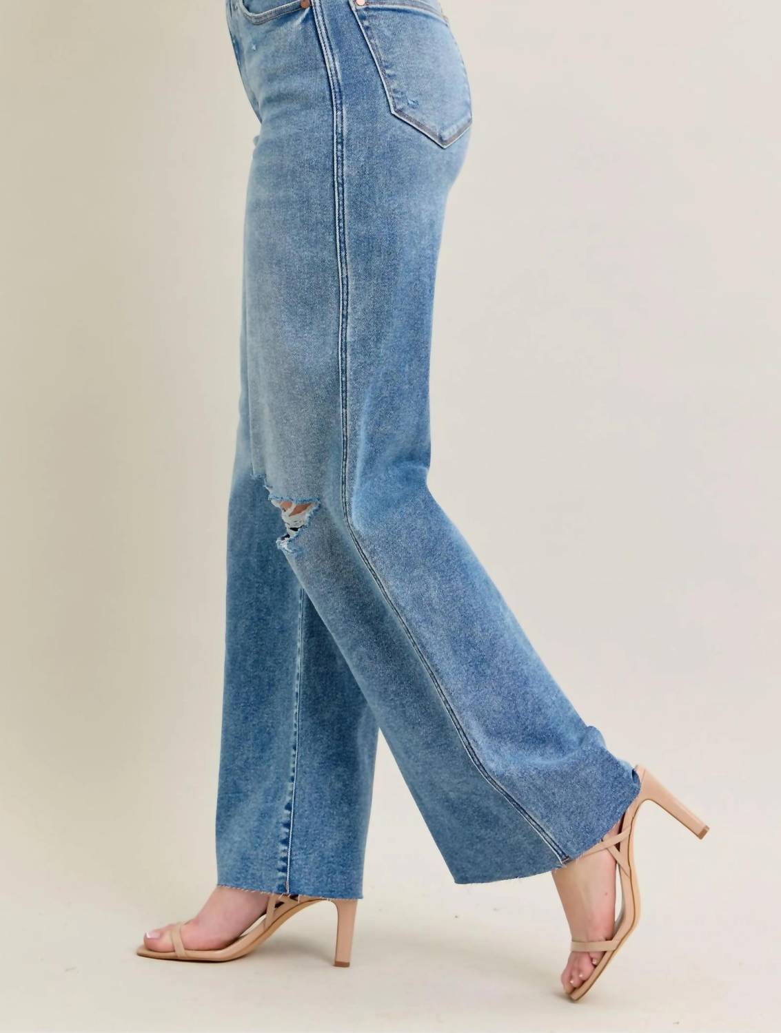 Judy Blue - Tucker Vintage Wash Wide Leg Jean