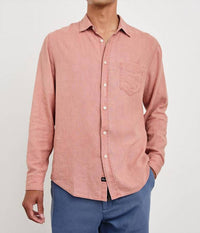 Rails Mykonos Shirt Top in desert rose - men's long sleeve top