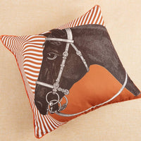 Thomas Paul - Equestrian Horse Motif Outdoor Pillow