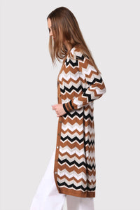 Minnie Rose - Chevron Pointelle Duster