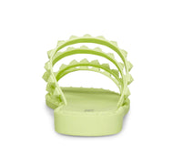 STEVE MADDEN Women's Skyler Strappy Slide Sandal in lime - women's sandal - detail view