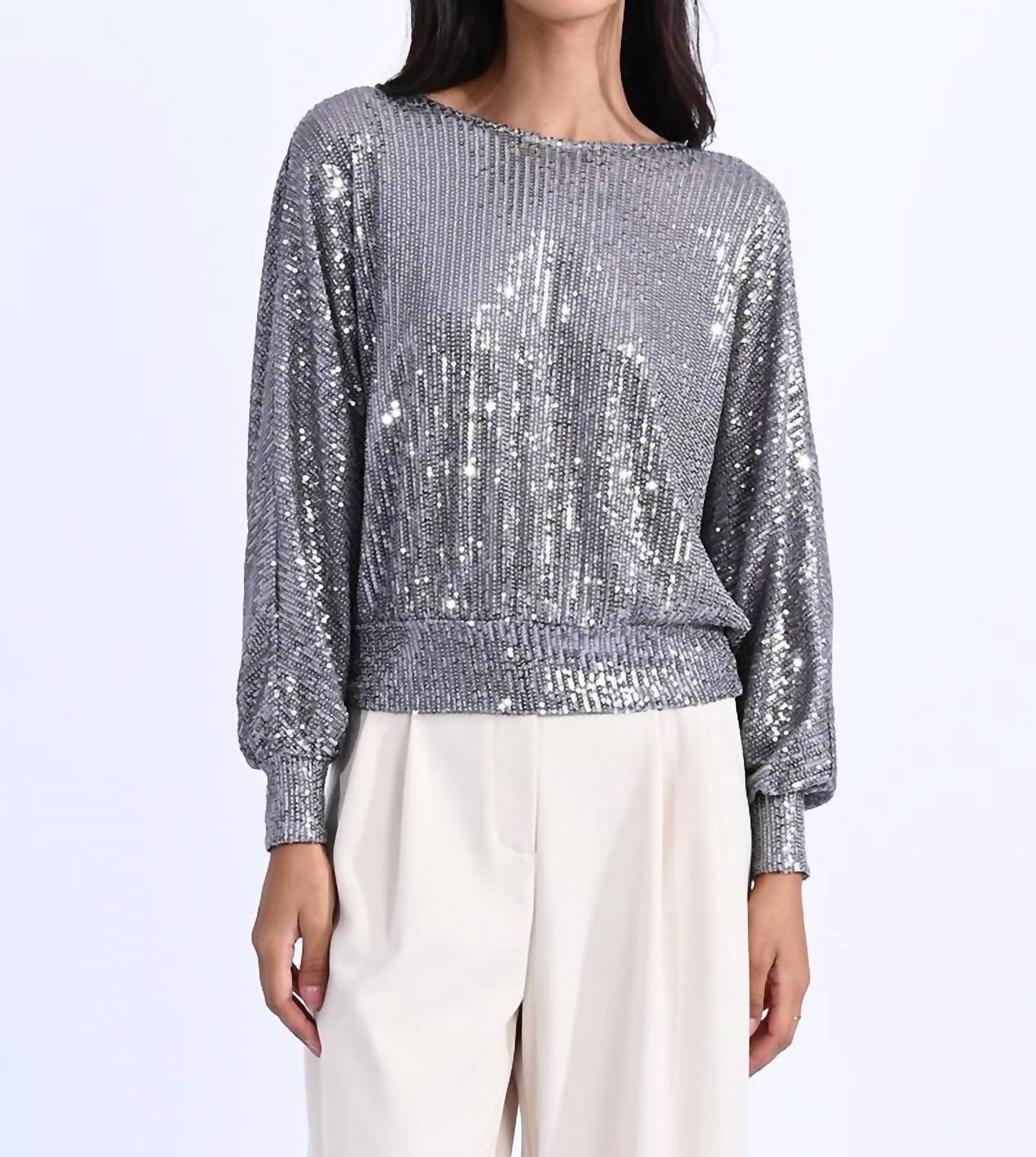 Molly Bracken - Sequin Open Back Sweater