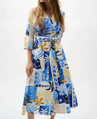 Joseph Ribkoff - Tropical A-line Wrap Dress