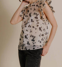 Floral Organza Top With Cami