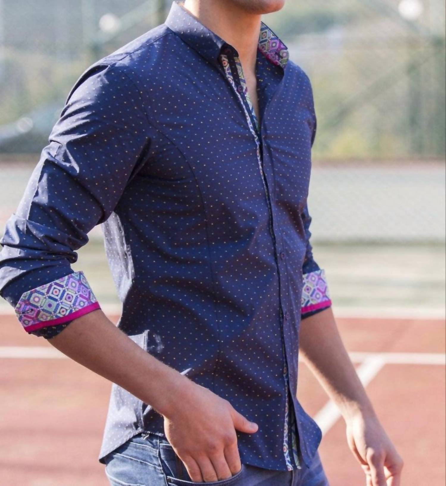 Eight X - Men's Fill Coupe Dots Shirt
