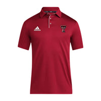 adidas Men's Texas Tech Coach Fashion Polo Shirt in red - men's shirt