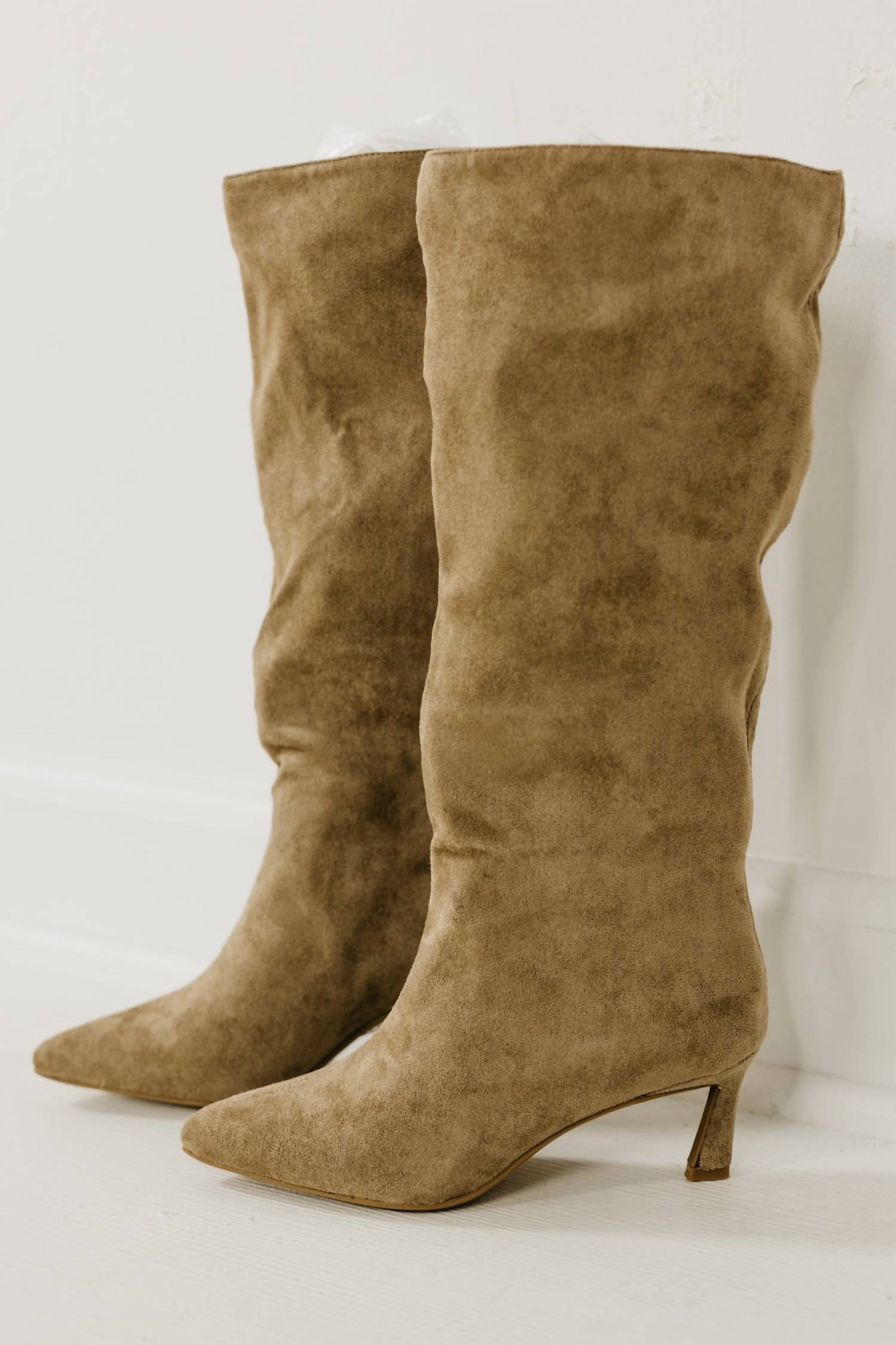 CCOCCI Women's Pisa Pointed Toe Kitten Heel Boot in beige - women's shoe