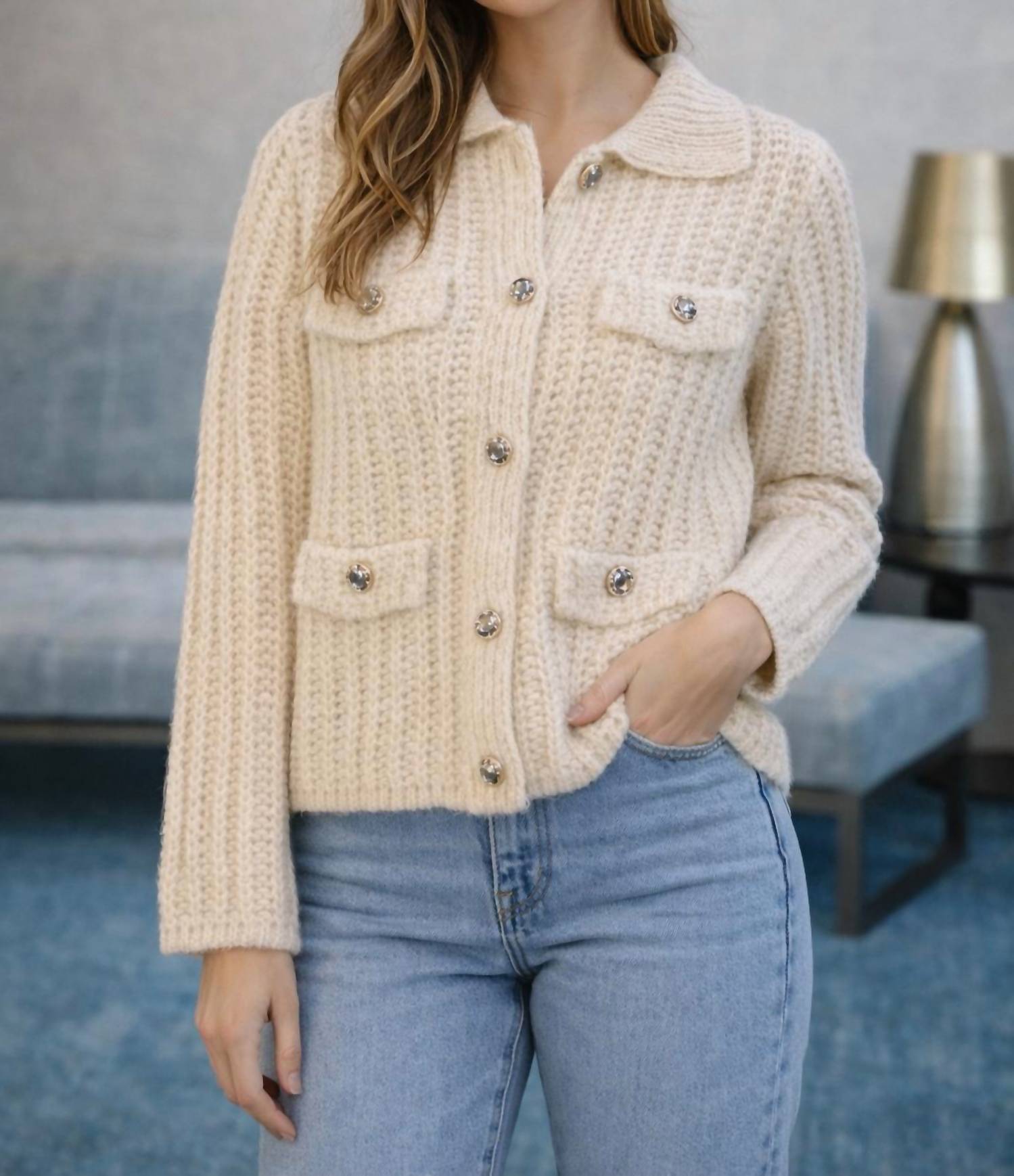 Design History - Double pocket sweater cardigan