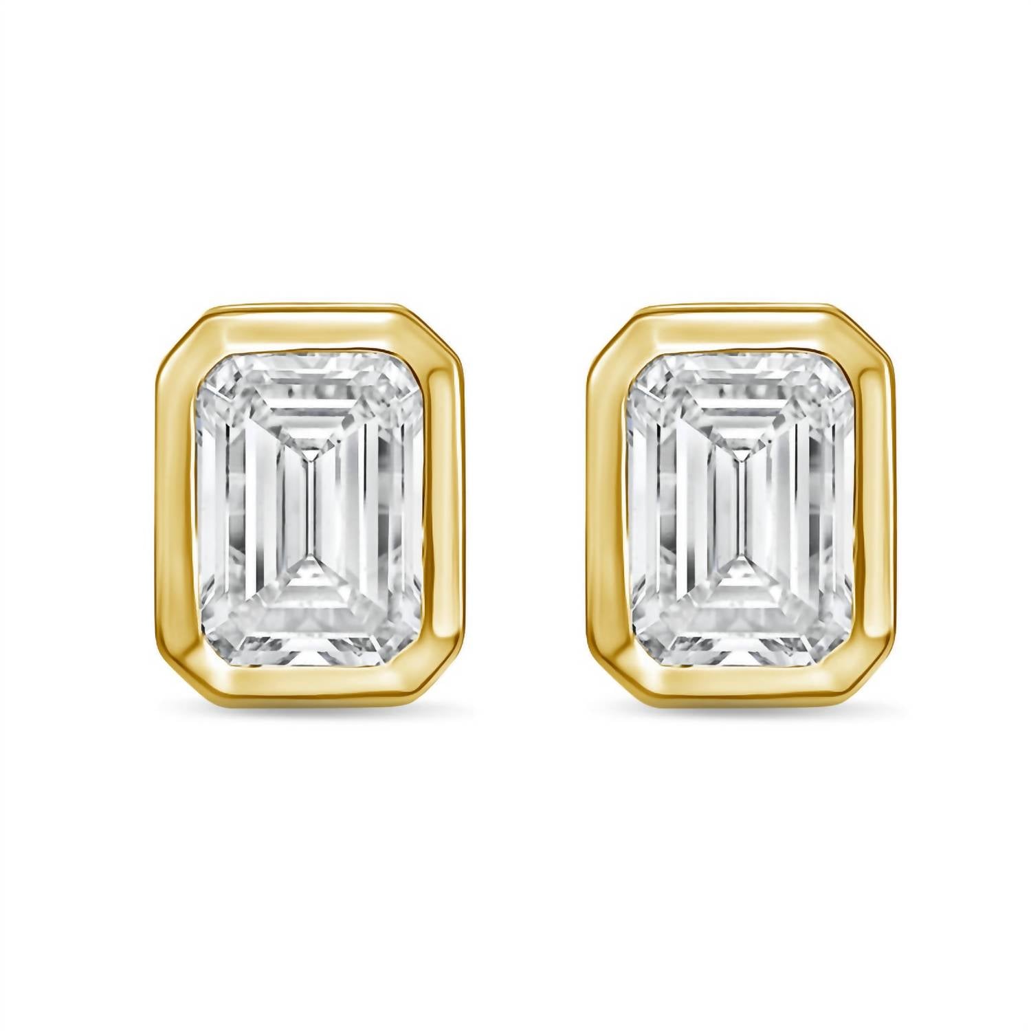 Diana M Jewels - Women's Emerald Lab-grown Diamond Stud Earrings (6.00 Tcw) - Elegant