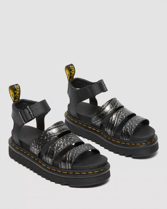 Dr. Martens - Blaire Women's Wild Croc Leather Sandals