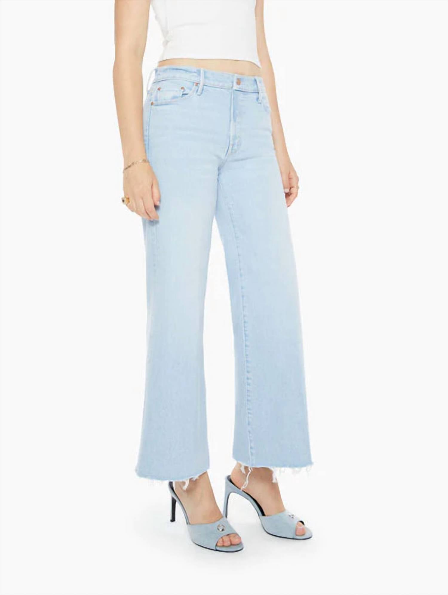 Mother - Twister Ankle Fray Flared Wide Leg Jeans