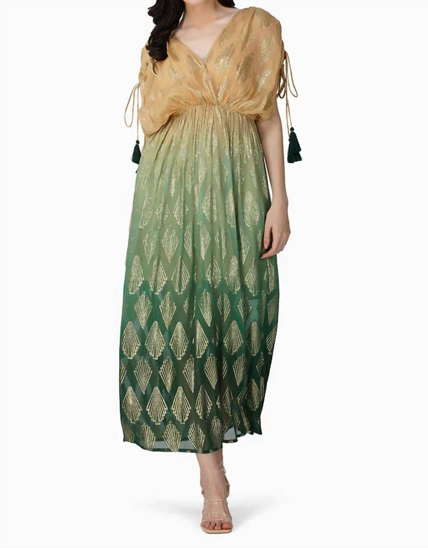 America & Beyond - Women's Lurex Maxi Dress