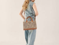Trinity Ranch - Floral Tooled Leather Western Satchel Tote Bag