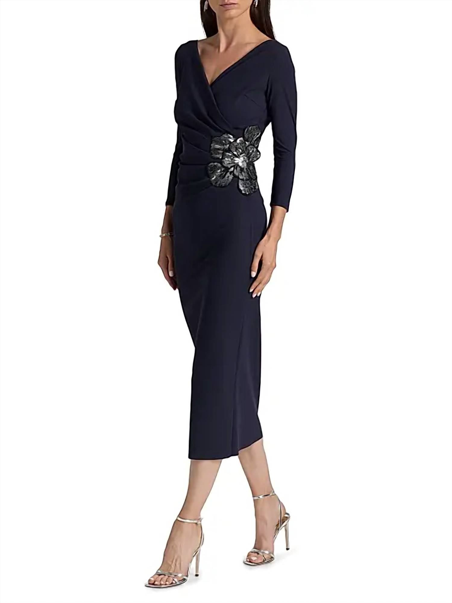 Chiara Boni - Onori Sequined Floral Cocktail Dress