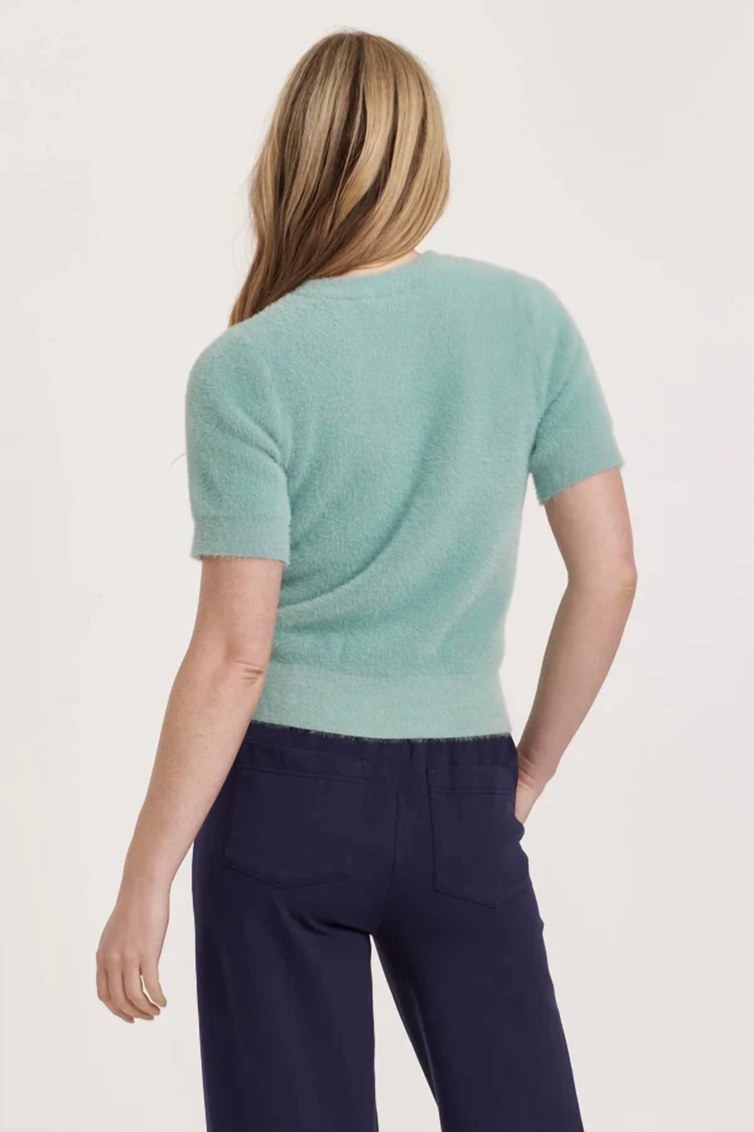 Another Love - Suzie Fuzzy Short Sleeve Sweater Top