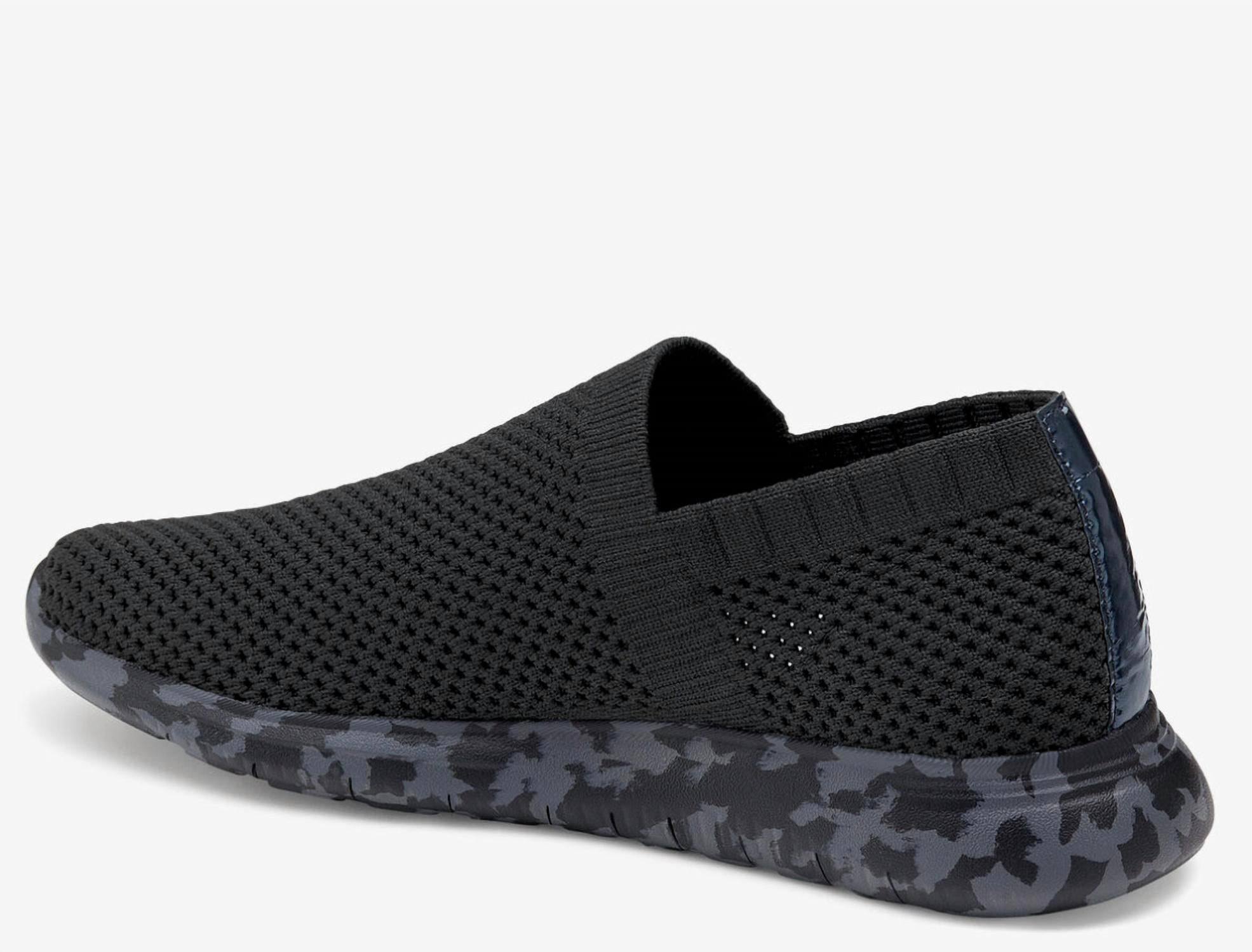 JOHNSTON & MURPHY Women's Abby Slip On in black knit - women's sneaker - alternate view