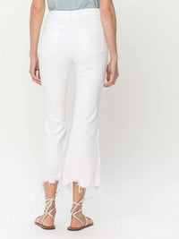 Flying Monkey - High Rise Crop with Destroyed Hem Jeans