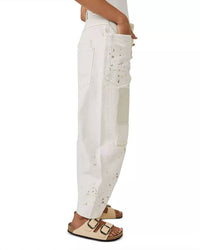 Free People - Moxie Low Slung Pull On Drawstring Barrel Jeans