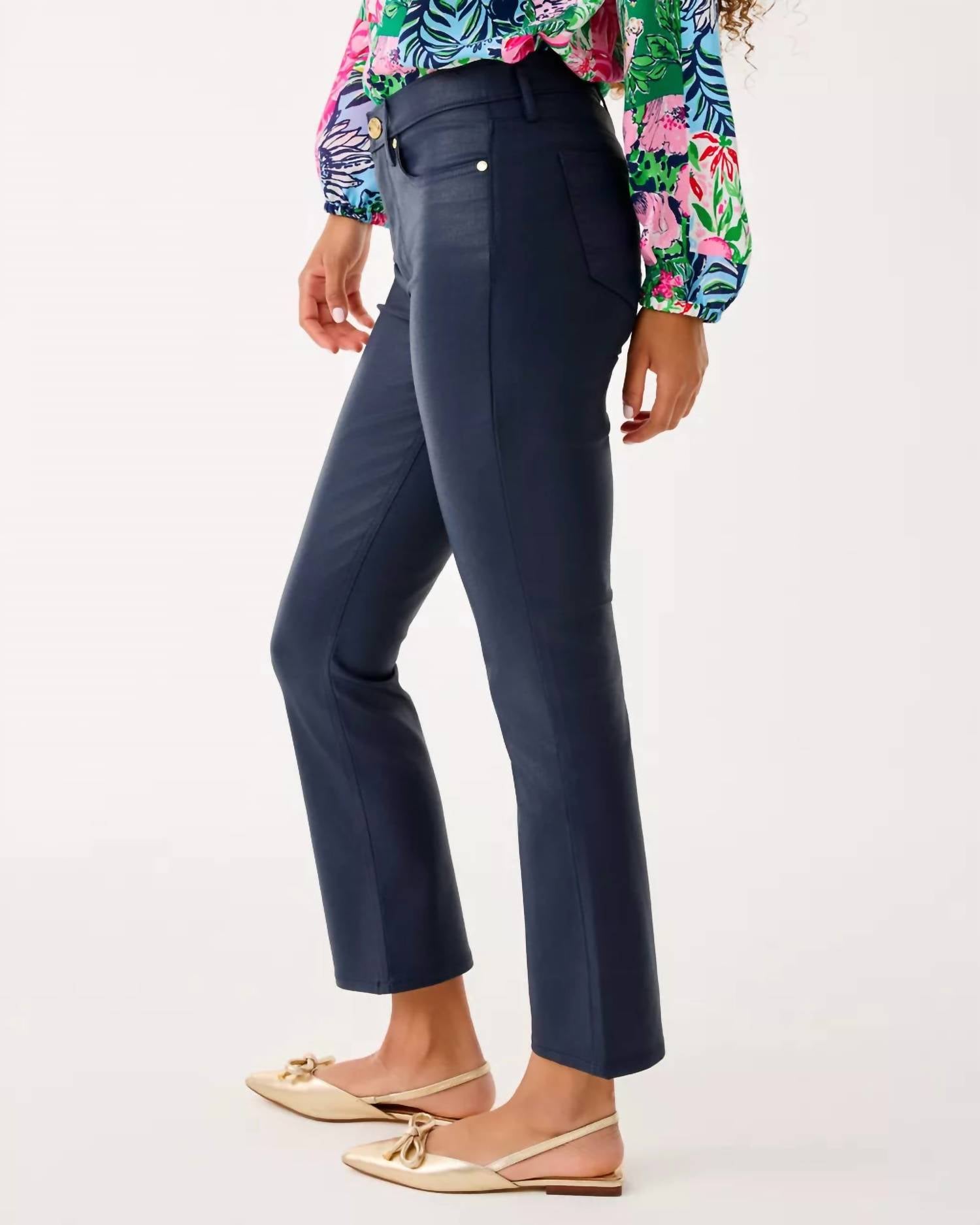 Lilly Pulitzer - Liza Coated Crop Flare Pants