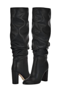Nine West Women's Magnett Block Smooth Knee High Boots in black - women's shoe - alternate view