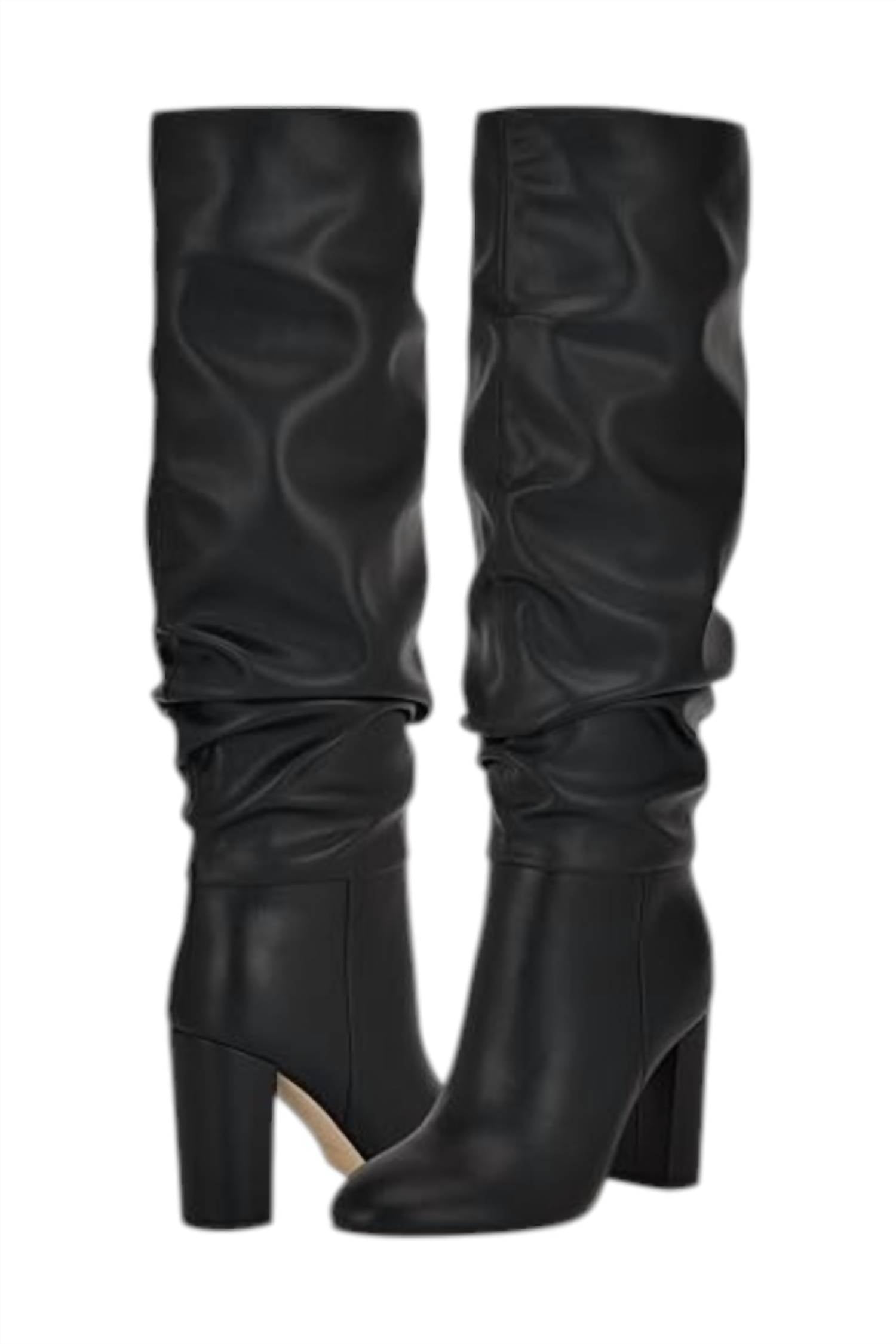 Nine West Women's Magnett Block Smooth Knee High Boots in black - women's shoe - alternate view