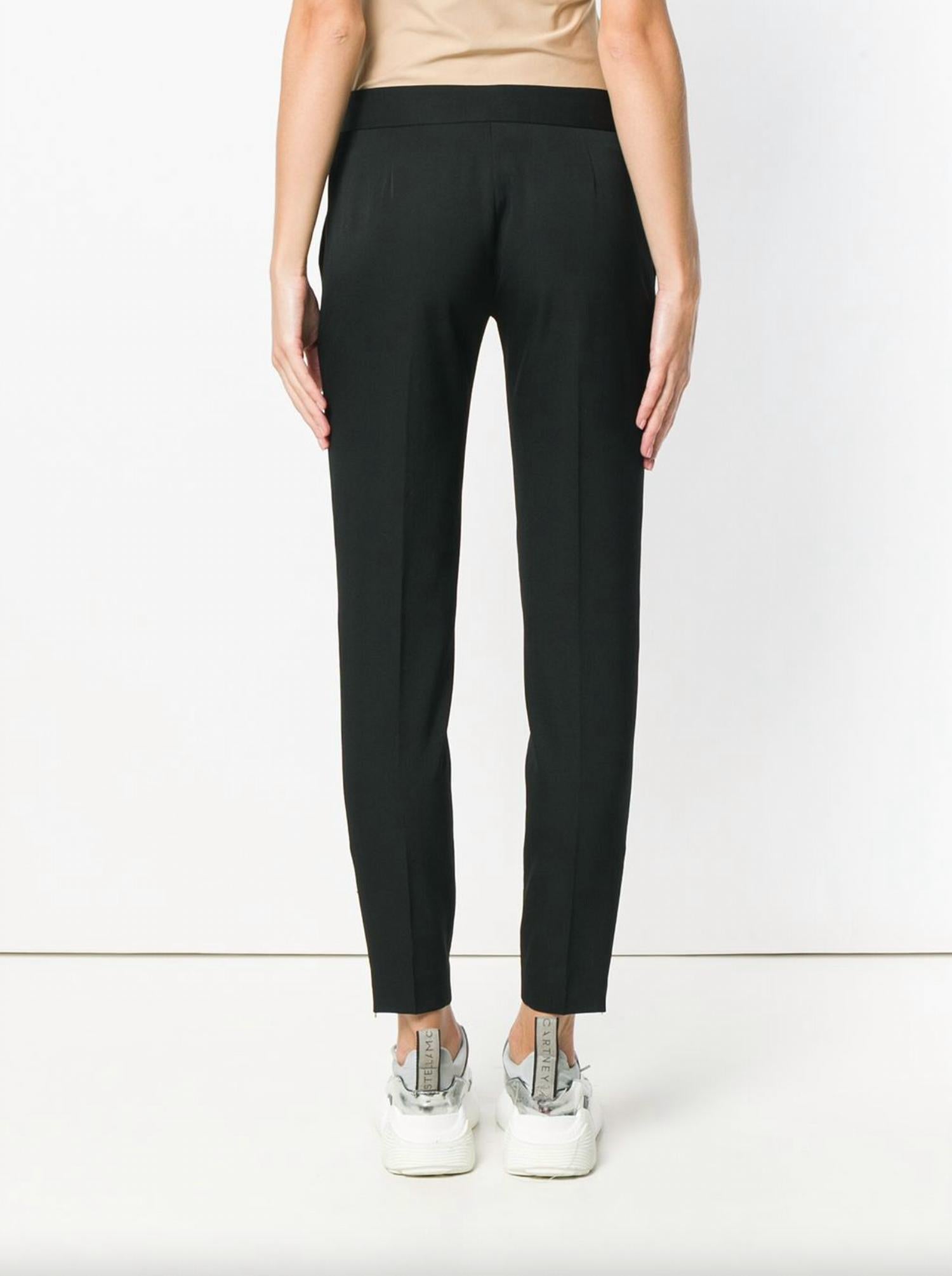 Stella McCartney Cropped Length Trouser in black - women's pants - detail view
