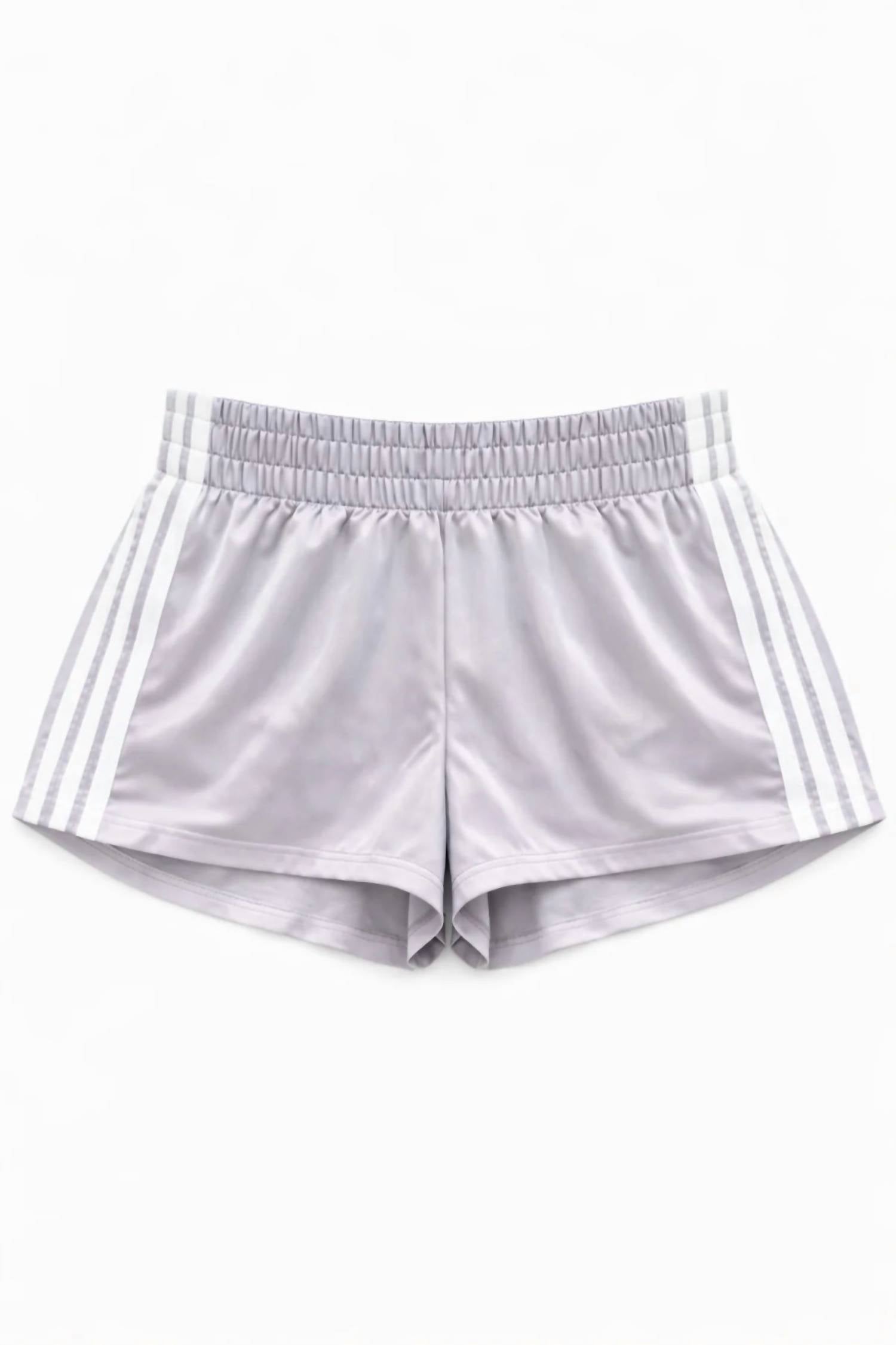 Katie J NYC Girl's Jordyn Short in silver white - kids' shorts