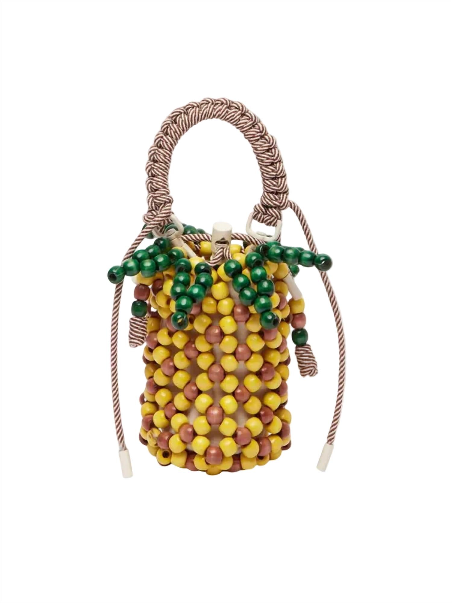 Alemais - Women's Wood Bead Pineapple Mini Bag