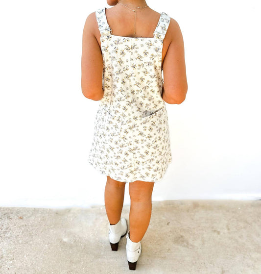 Anniewear - Start Of Something Good Floral Denim Overall Dress