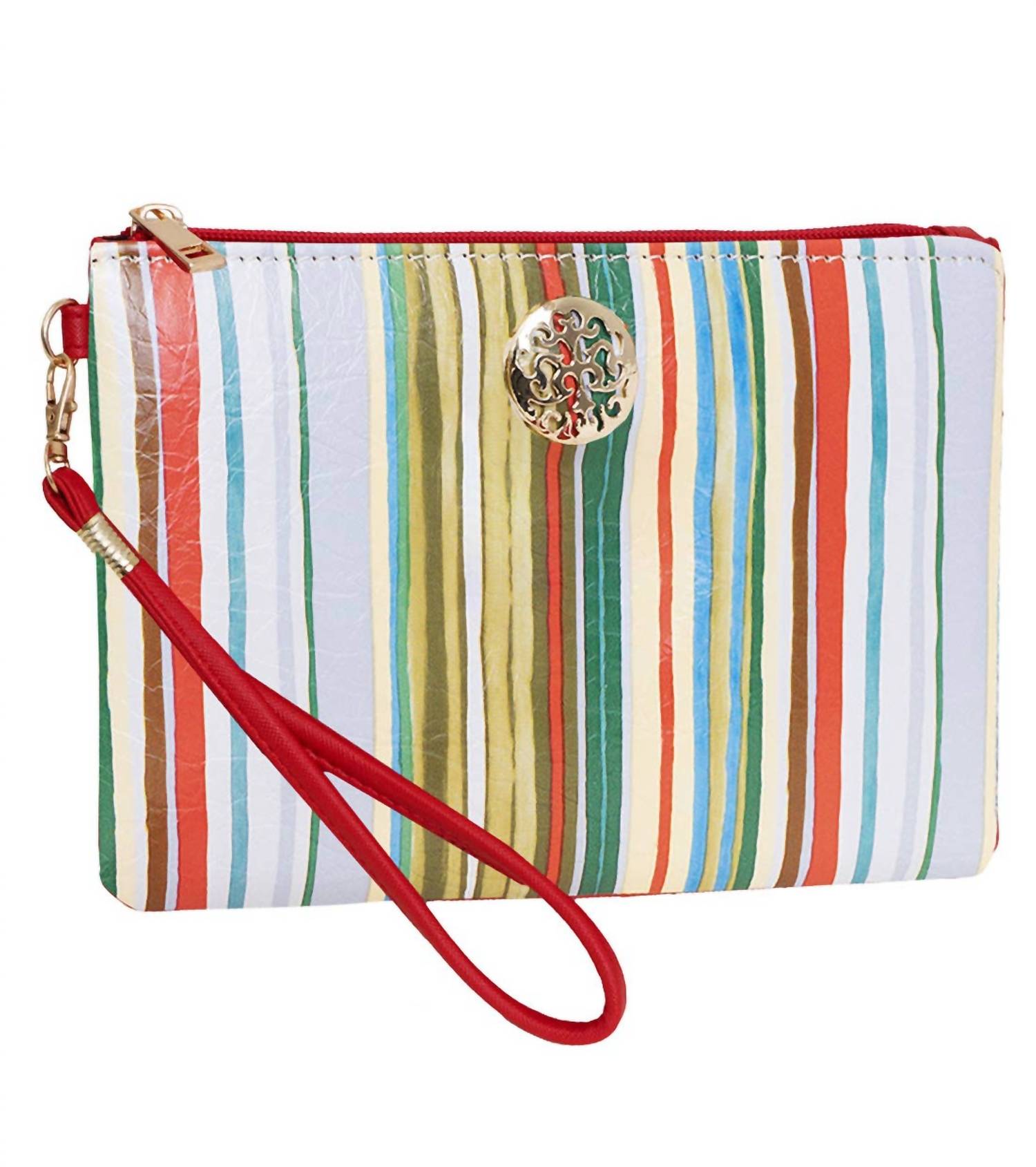 Rebecca & Rifka - Women's Stripe Print Wristlet