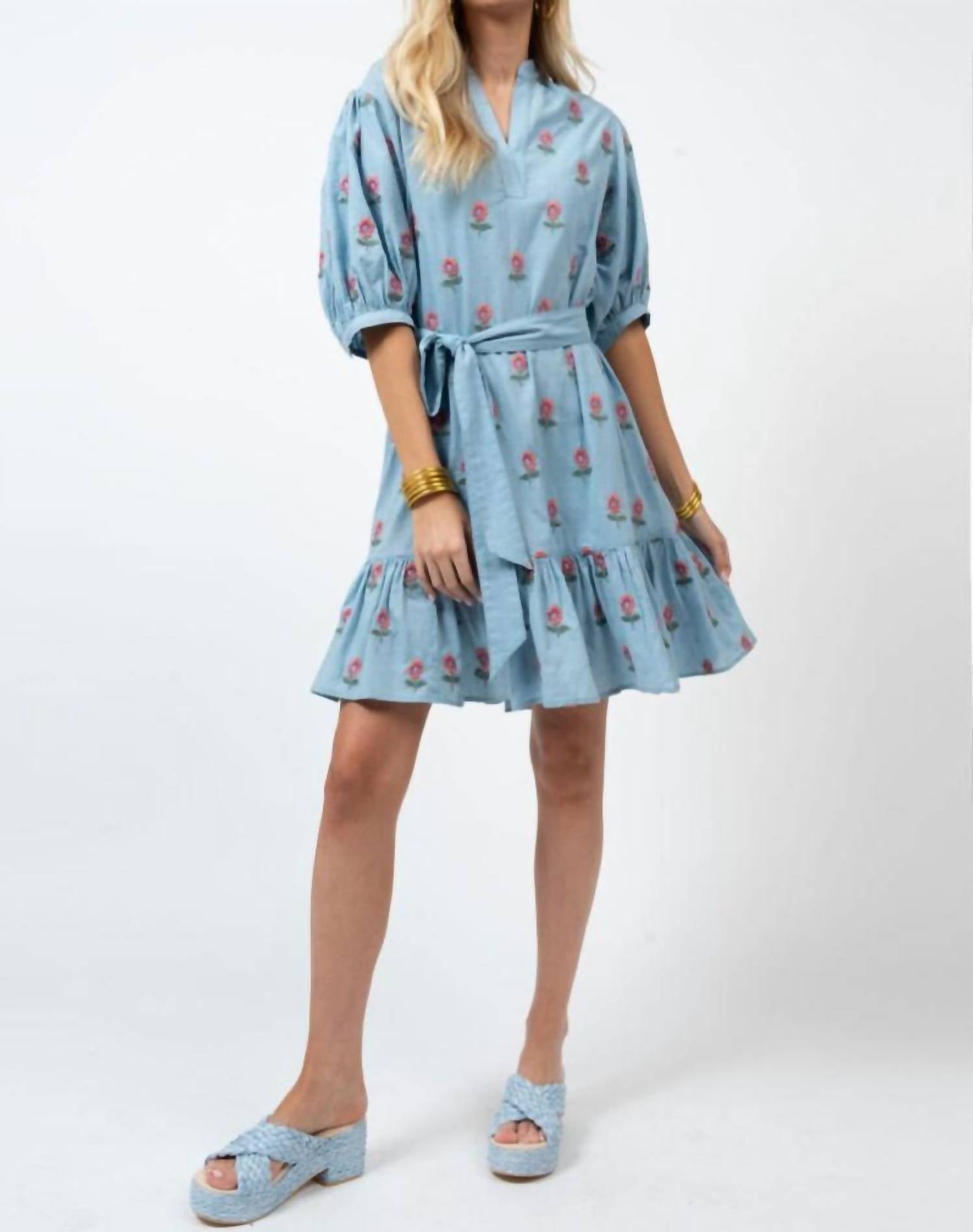 Ivy Jane - Embroidered Flowers Dress
