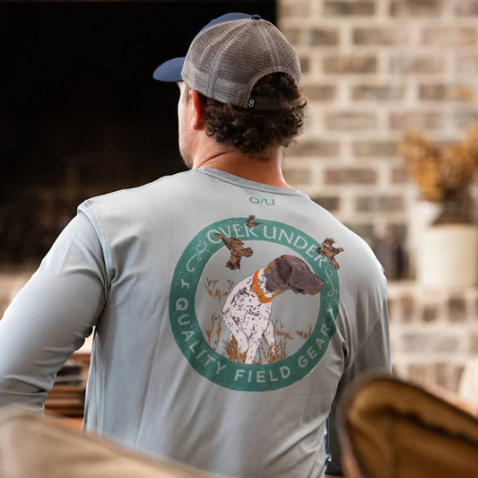 Over Under - Men's Pointer Hunting Quail Long Sleeve Tee